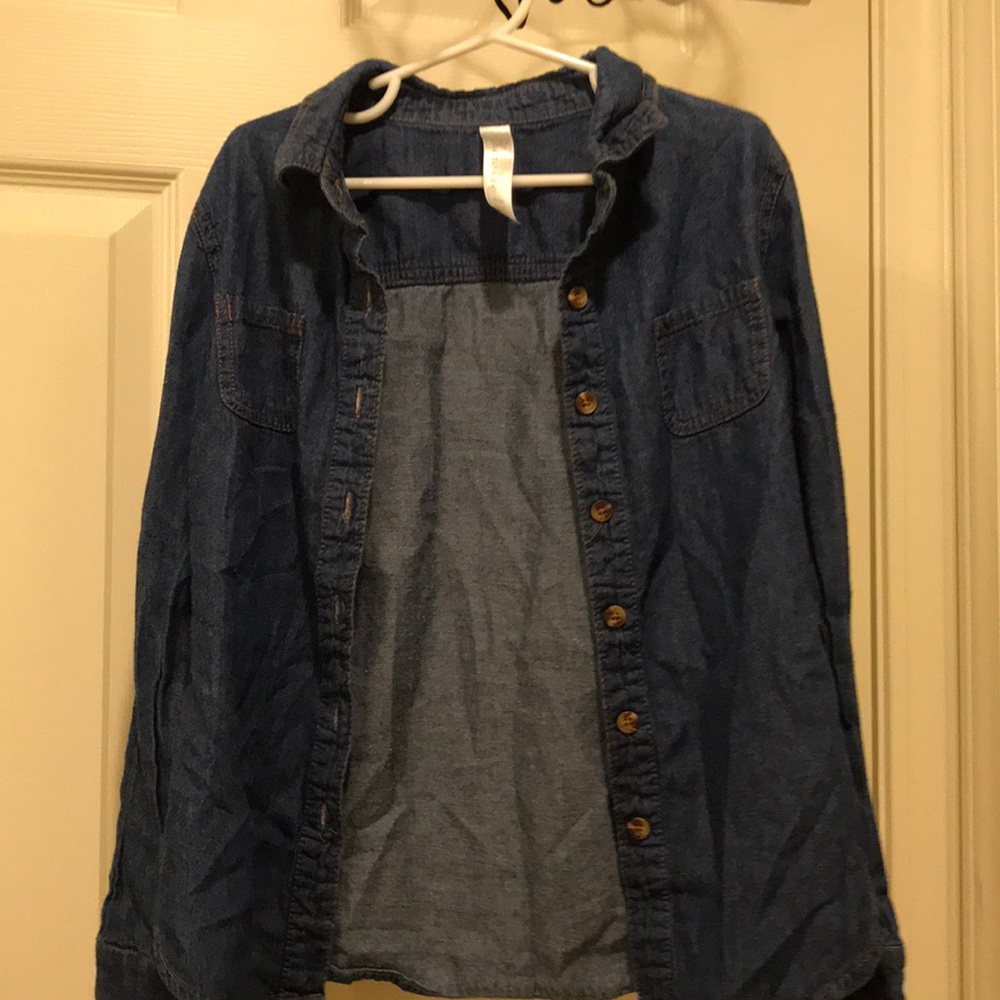 Denim button up shirt